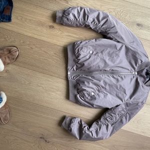 Nylon Bomber Jacket Short